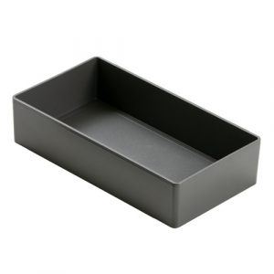 FACKELMANN Kunststoffbox, Anthrazit 222x50x129 mm - schwarz