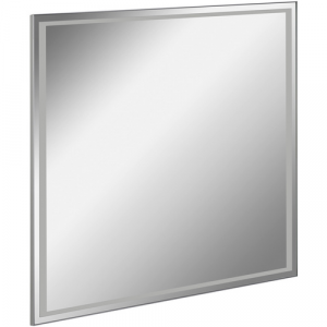 FACKELMANN Spiegelelement, BxHxT: 80,5 x 70,5 x 2,2 cm, 6000 K, kaltweiß, 15W - grau
