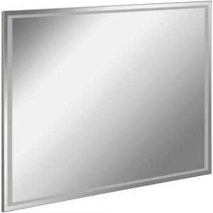 FACKELMANN Spiegelelement, BxHxT: 100,5 x 70,5 x 2,2 cm, 6000 K, kaltweiß, 17W - grau