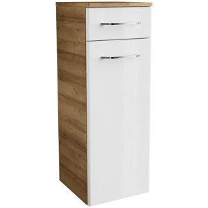 FACKELMANN Midischrank »MILANO«, Asteiche/weiss, 1 Tür, BxHxT: 30,2 x 82,6 x 32 cm