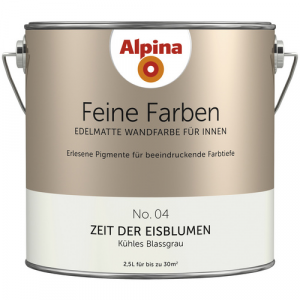 ALPINA FARBEN Wandfarbe »Feine Farben«, edelmatt, 2,5 l für ca. 20-30m² - grau