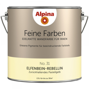 ALPINA FARBEN Wandfarbe »Feine Farben«, edelmatt, 2,5 l für ca. 20-30m² - gelb