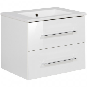 FACKELMANN Badmöbel-Set »b.perfekt«, Weiss Hochglanz, BxHxT: 62,2x50,9x48 cm