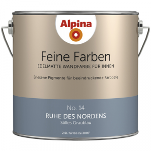 ALPINA FARBEN Wandfarbe »Feine Farben«, edelmatt, 2,5 l für ca. 20-30m² - blau