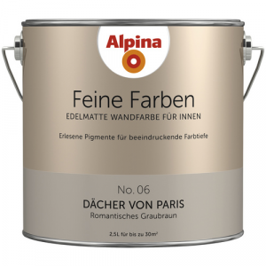 ALPINA FARBEN Wandfarbe »Feine Farben«, edelmatt, 2,5 l für ca. 20-30m² - braun