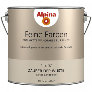 ALPINA FARBEN Wandfarbe »Feine Farben«, edelmatt, 2,5 l für ca. 20-30m² - beige