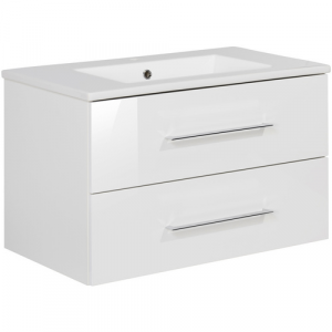 FACKELMANN Badmöbel-Set »b.perfekt«, Weiss Hochglanz, BxHxT: 82x50,9x48 cm