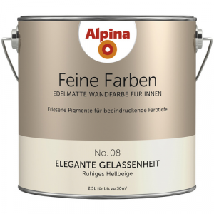 ALPINA FARBEN Wandfarbe »Feine Farben«, edelmatt, 2,5 l für ca. 20-30m² - beige