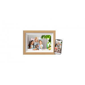 BRAUN digitaler Bilderrahmen, DigiFrame 10W WiFi Buche