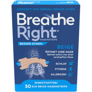Breathe Right Besser Atmen 30 Nasenpflaster normal beige