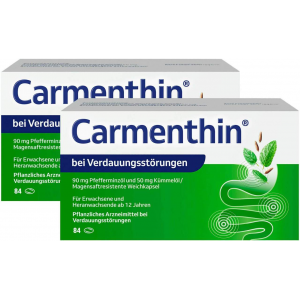 Carmenthin bei Verdauungsstörungen 2 x 84 magensaftresistente Weichkapseln