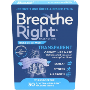 Breathe Right Besser Atmen 30 Nasenpflaster Normal Transparent