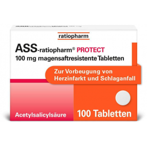 ASS-ratiopharm PROTECT 100 mg 100 magensaftresistente Tabletten