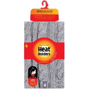 Heat Holders Thermo-Halswärmer mit Zopfmuster 1 Stück Grau
