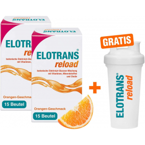 Elotrans Reload 2 x 15 Beutel + gratis Elotrans reload Shaker 1 Stück