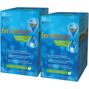 Ferrotone Natürliches Eisen plus Vitamin C Apfel 2 x 28 x 25 ml Beutel