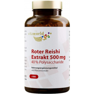 Roter Reishi Extrakt 500 mg 40% Polysacchar.Kapseln 100 Stück