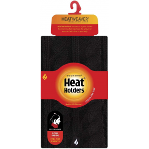 Heat Holders Thermo-Halswärmer mit Zopfmuster 1 Stück Schwarz