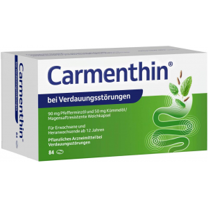 Carmenthin bei Verdauungsstörungen 84 magensaftresistente Weichkapseln