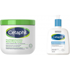 Cetaphil Feuchtigkeitscreme 453 g + gratis Reinigungslotion 236 ml