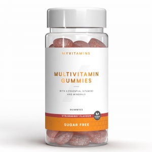 Zuckerfreie Multivitamin-Fruchtgummis - 60Gummibärchen - Sugar Free Strawberry