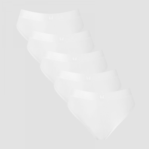 MP Damen Tanga mit mittelhohem Bund (5er-Packung) – Weiß - M