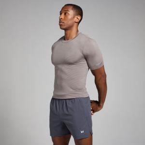 MP Herren Active Nahtloses T-Shirt mit Aufdruck – Kühles Grau - XXL