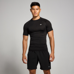 MP Herren Tempo nahtloses T-Shirt mit Grafikelement – Schwarz - XXL