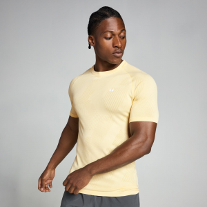 MP Herren Tempo Pillar Graphic Seamless T-Shirt – Butter - L