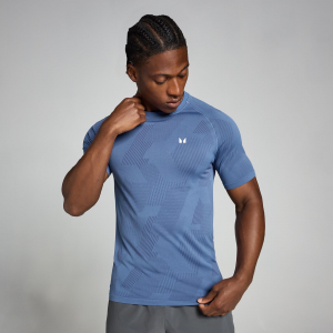 MP Tempo Pillar Graphic Seamless T-Shirt für Herren – Schieferblau - XS