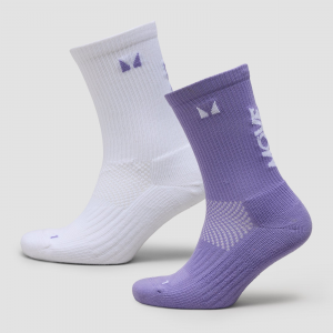 MP Move Club Laufsocken (2er-Pack) - Staubiges Traubenviolett - UK 9-11