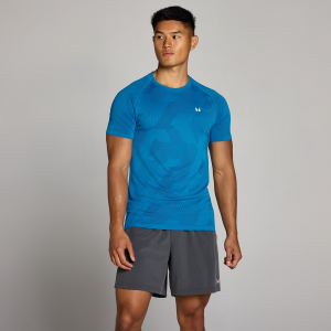 MP Herren Tempo Pillar Graphic Seamless T-Shirt – Track Blue - M