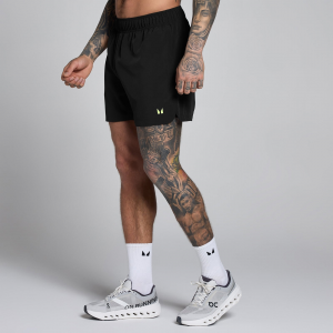 MP Herren Training 5 Woven Shorts - Schwarz / Hellgrün - XS