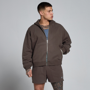 MP Lift Oversized Loopback 2 Way Zip Hoodie für Herren – Schokolade - M