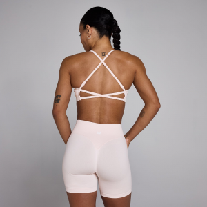 MP Damen Lift Nahtlos Sport-BH mit Trägern - Baby Rosa - XS