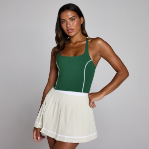 MP Damen Tempo Contrast Strappy Racerback Top - Renngrün - XS