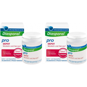 Magnesium Diasporal Pro DEPOT Muskeln und Nerven Tabletten 2 x 30 Stück