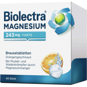 Biolectra Magnesium 243 mg forte Orangengeschmack 40 Brausetabletten