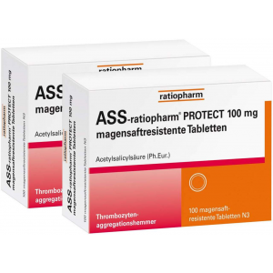 ASS-ratiopharm PROTECT 100 mg 2 x 100 magensaftresistente Tabletten