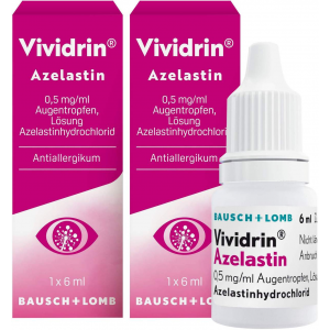 Vividrin Azelastin 0,5 mg je ml Augentropfen 2 x 6 ml Augentropfen