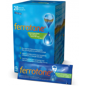 Ferrotone Natürliches Eisen plus Vitamin C Apfel 28 x 25 ml Beutel