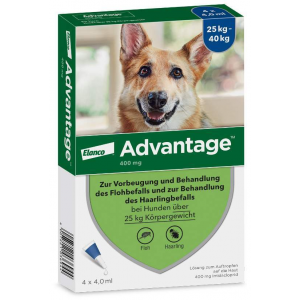Advantage 400 Lösung Pipetten für Hunde ab 25 kg 4 Einzeldosispipetten