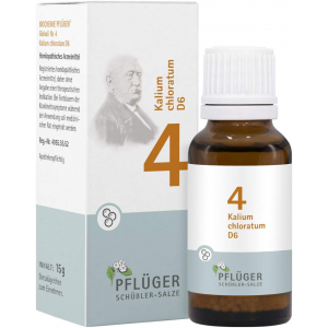 Biochemie Pflüger Nr. 4 Kalium Chloratum D6 15 G Globuli