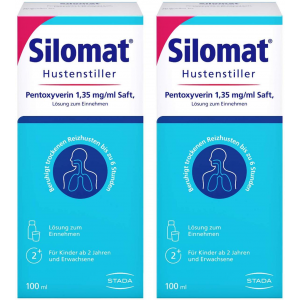 Silomat Hustenstiller Pentoxyverin 1,35 mg je ml Saft 2 x 100 ml