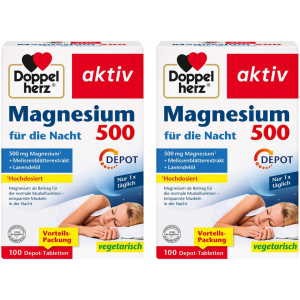 Doppelherz Magnesium 500 für die Nacht 2 x 100 Depot-Tabletten