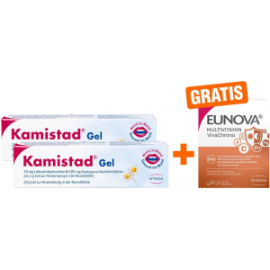 Kamistad Gel 2 x 20 g Gel + gratis Eunova VivaChrono 2 x 10 Tabletten