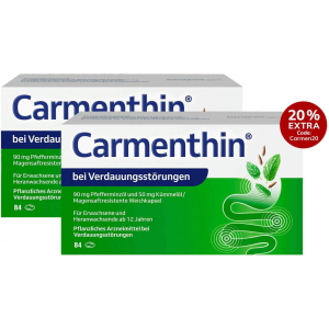 Carmenthin bei Verdauungsstörungen 2 x 84 magensaftresistente Weichkapseln