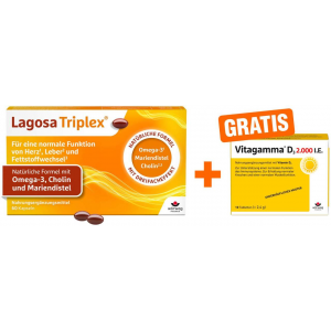 Lagosa Triplex 60 Weichkapseln + gratis Vitagamma D3 2000 I.E. 10 Tabletten