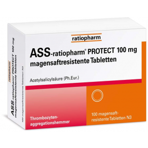 ASS-ratiopharm PROTECT 100 mg 100 magensaftresistente Tabletten