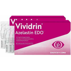 Vividrin Azelastin EDO 0,5 mg pro ml 2 x 20 x 0,6 ml Augentropfen